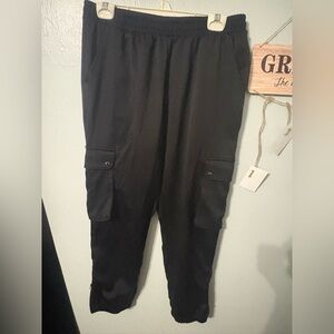 Time and Tru Black Cargo Jogger Pants